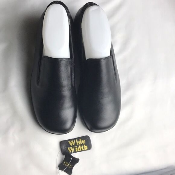 Peerage 8WW black leather loafers. NEW - Picture 4 of 7